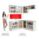 Ver imagem 5 de Armário de Cozinha Completa de Canto 349cm Branco/Rustic Glamy Madesa 01