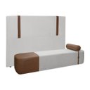Ver imagem 1 de Kit Cabeceira e Recamier para Cama de Casal 140cm Bouclê Facto - Sofa Store:bouclê Cinza Claro