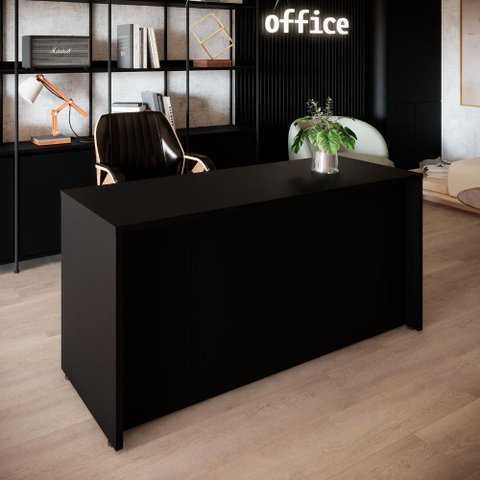 Balcão de Atendimento Reto 150 cm Recepção Baixo F5 Office