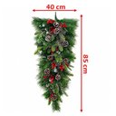 Ver imagem 3 de Guirlanda Natalina Nevada Decoração Coroa Parede Porta Verde 85cm