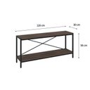 Ver imagem 4 de Rack Industrial para TV até 50 Polegadas 120cm 2 Prateleiras Active Yescasa Marrom