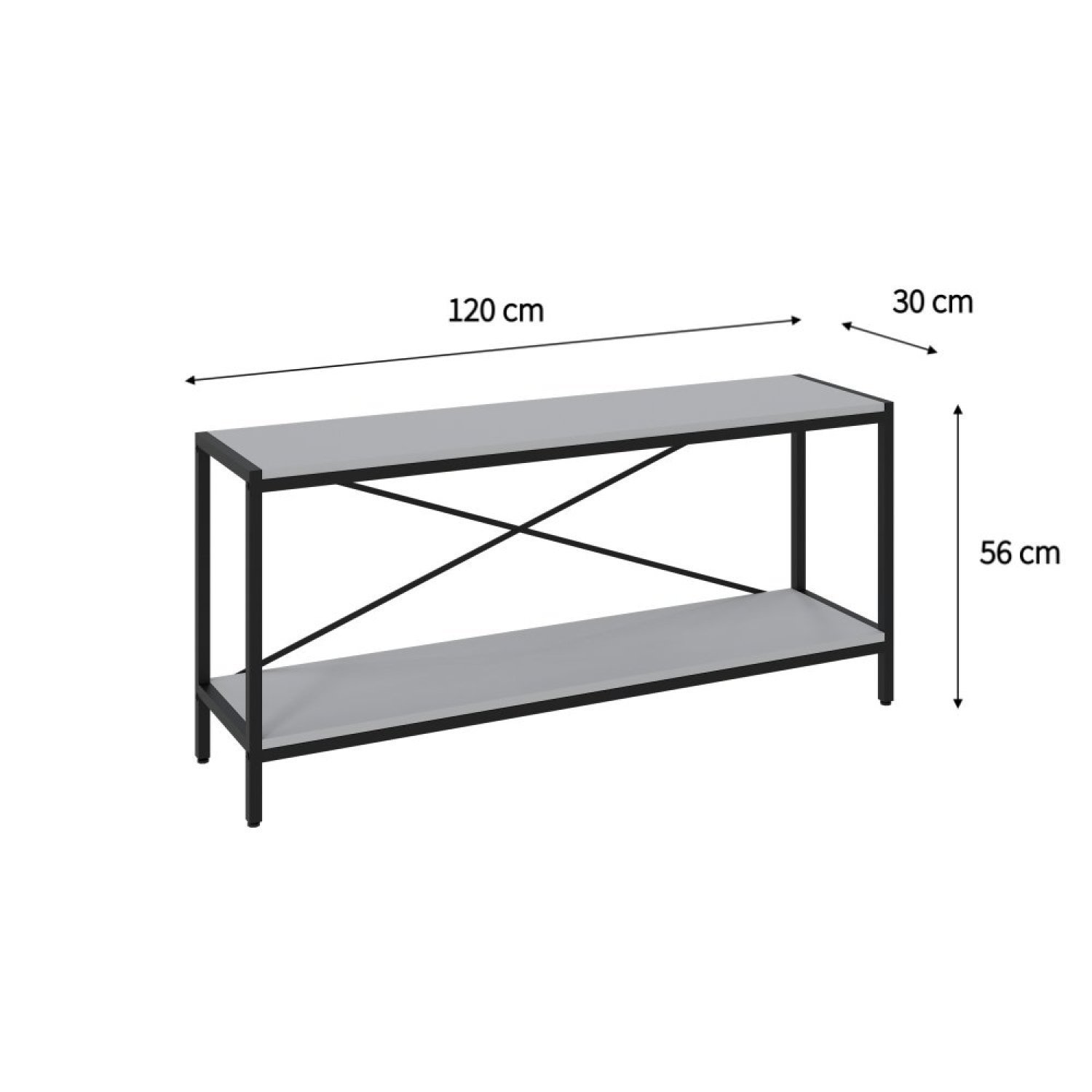 Rack para TV até 50 Polegadas 2 Prateleiras Industrial 120cm Active Yescasa - 4