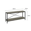 Ver imagem 4 de Rack Industrial para TV até 50 Polegadas 120cm 2 Prateleiras Active Yescasa Marrom