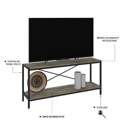 Rack para TV até 50 Polegadas 2 Prateleiras Industrial 120cm Active Yescasa - 5