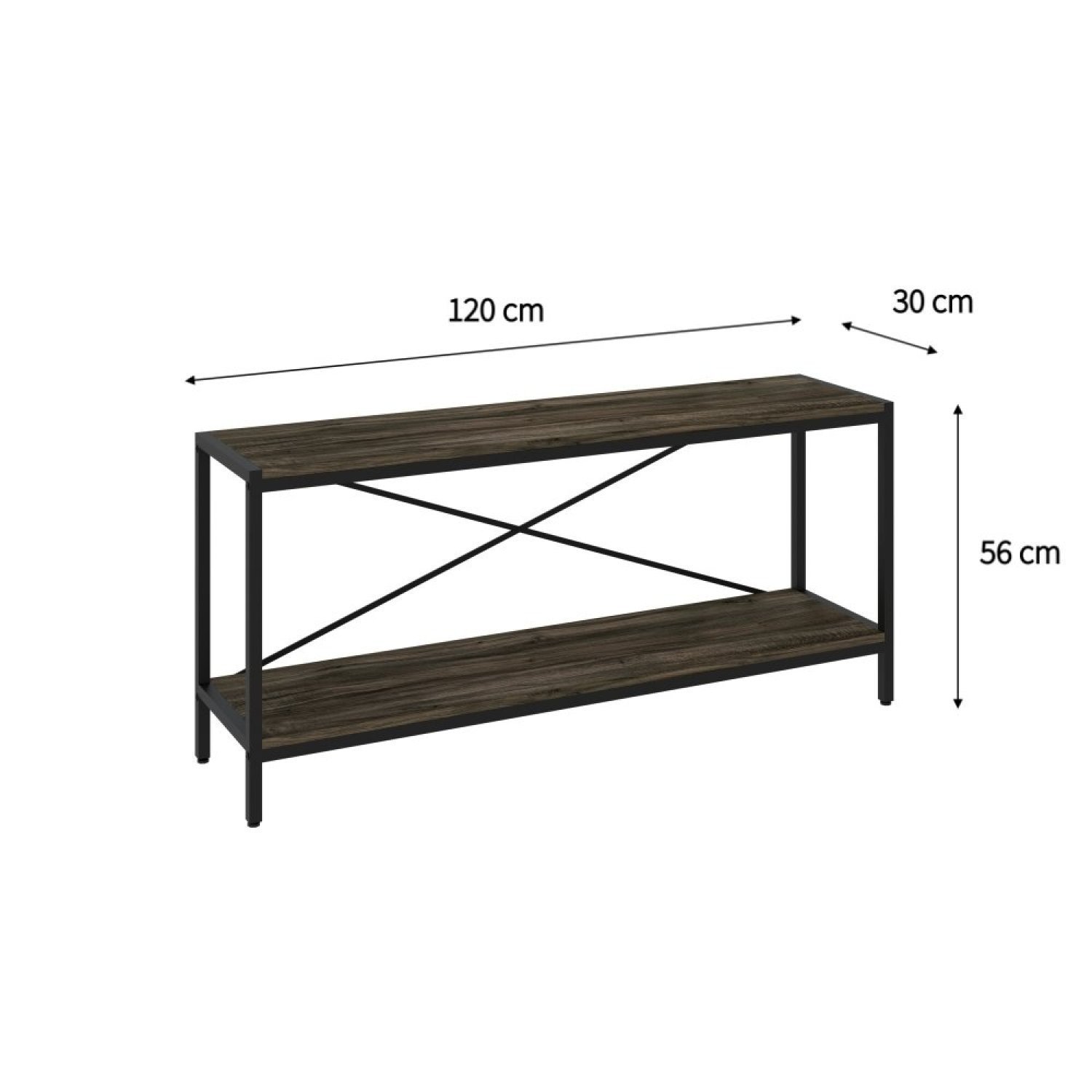 Rack para TV até 50 Polegadas 2 Prateleiras Industrial 120cm Active Yescasa - 4