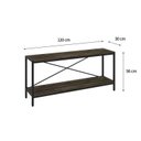 Ver imagem 4 de Rack Industrial para TV até 50 Polegadas 120cm 2 Prateleiras Active Yescasa Marrom