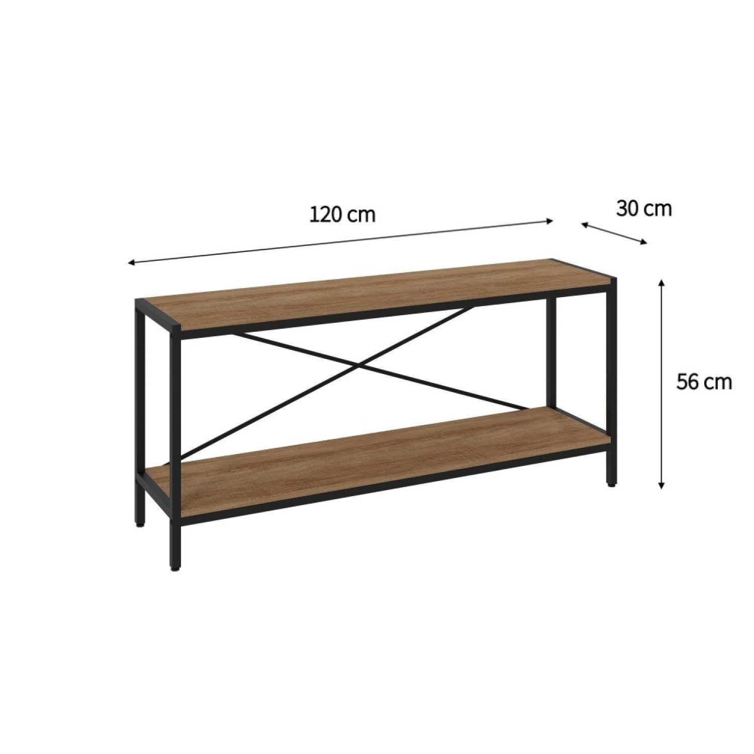 Rack para TV até 50 Polegadas 2 Prateleiras Industrial 120cm Active Yescasa - 4