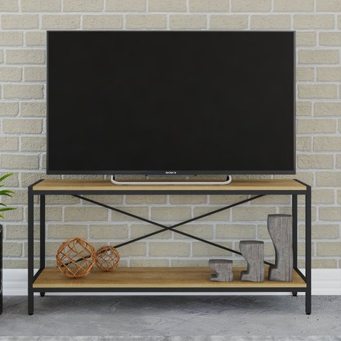 Rack para TV até 50 Polegadas 2 Prateleiras Industrial 120cm Active Yescasa