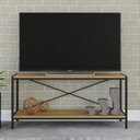 Ver imagem 1 de Rack Industrial para TV até 50 Polegadas 120cm 2 Prateleiras Active Yescasa Marrom