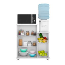 Armario Sollys Multiuso Fruteira para Cozinha Premium Estilo Moderno 2 Portas Cor Branco - 3
