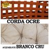 Balanço Suspenso Ninho Corda Náutica Ocre Almofada Impermeável Branco + Mola e Mosquetão - 3