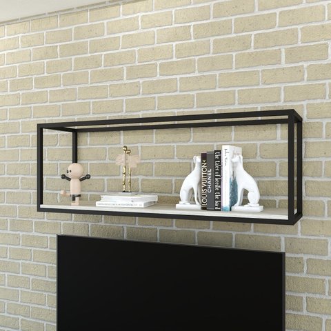 Nicho Aéreo Estilo Industrial 120cm Active Yescasa Branco