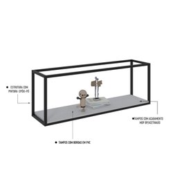 Nicho Aéreo Estilo Industrial 120cm Active Yescasa - 5