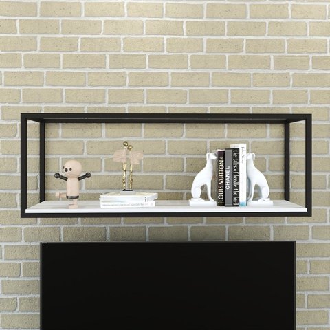 Nicho Aéreo Estilo Industrial 120cm Active Yescasa Branco