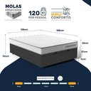 Ver imagem 2 de Cama Box Baú Casal com Colchão de Molas Ensacadas Double Comfort 138 x 188 x 62 cm