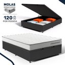 Ver imagem 5 de Cama Box Baú Casal com Colchão de Molas Ensacadas Double Comfort 138 x 188 x 62 cm