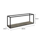 Ver imagem 4 de Nicho Aéreo Estilo Industrial 120cm Active Yescasa Marrom
