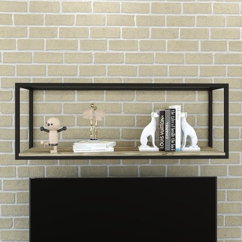 Nicho Aéreo Estilo Industrial 120cm Active Yescasa Marrom