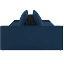 Ver imagem 6 de Sofá Ilha Modular para Sala 252cm com Puff Dublin K01 Veludo Azul Marinho e Sintético Preto - Lyam