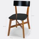 Ver imagem 2 de Cadeira de Madeira Paris Cor Castanho e Preto