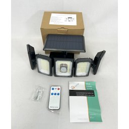 Luminária Solar com Sensor e Controle Remoto 300 Leds 5 Cabeças Placa Acoplada - 7