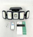 Ver imagem 1 de Luminária Solar com Sensor e Controle Remoto 300 Leds 5 Cabeças Placa Acoplada