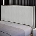 Ver imagem 2 de Cabeceira Cama Box Queen com Tachas 160 Cm Vicenza L02 Linho Cinza - Lyam Decor