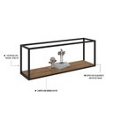 Ver imagem 5 de Nicho Aéreo Estilo Industrial 120cm Active Yescasa Marrom