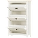 Ver imagem 5 de Sapateira Vertical 3 Portas Madeira Maciça Mazzaro F06 Branco Freijó - Lyam Decor