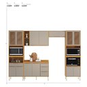Ver imagem 2 de Cozinha Modulada Plena 5 Peças Paneleiro e Torre Quente Cinamon Nude Prime Tx - Demóbile