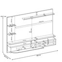Ver imagem 6 de Painel para Tv 60 Pol com Bancada Suspensa 180cm Judá D05 Cedro Bali - Lyam Decor