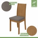 Ver imagem 7 de Conjunto Sala de Jantar 4 Lugares Retangular Tampo MDF Mesa Celebrare e Cadeiras Athenas Marrom Amêndoa Clean/Off White/Suede Animale Bege