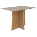 Ver imagem 3 de Conjunto Sala de Jantar 4 Lugares Retangular Tampo MDF Mesa Celebrare e Cadeiras Athenas Marrom Amêndoa Clean/Off White/Suede Animale Bege