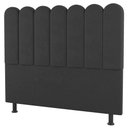 Ver imagem 1 de Cabeceira Cama Box Casal King Size Lana 195cm Linho Cinza - Desk Design