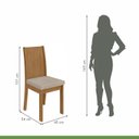 Ver imagem 6 de Conjunto Sala de Jantar 4 Lugares Retangular Tampo MDF Mesa Celebrare e Cadeiras Athenas