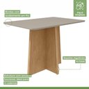 Ver mais imagens de Conjunto Sala de Jantar 4 Lugares Retangular Tampo MDF Mesa Celebrare e Cadeiras Athenas Marrom Amêndoa Clean/Off White/Linho Rinzai Bege