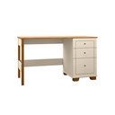 Ver imagem 2 de Escrivaninha Office 136cm 3 Gavetas Pés em Madeira Fenix Rede Móveis