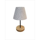 Ver imagem 1 de Luminária Cookie Wood de Mesa em Madeira Tauari 29cm X 17cm Ofertamo
