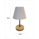 Ver imagem 5 de Luminária Cookie Wood de Mesa em Madeira Tauari 29cm X 17cm Ofertamo