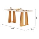 Ver imagem 3 de Mesa Karen 170 Cedro Off White com Kit 6 Cadeiras Sara Cedro Linho Neblina-DJ Móveis