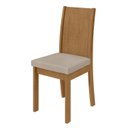 Ver imagem 3 de Conjunto Sala de Jantar 4 Lugares Retangular Tampo Vidro/MDF 120cm Mesa Celebrare Cadeiras Athenas