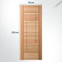 Ver imagem 2 de Folha de Porta Maciça em Eucalipto Acabamento Natural 210x70cm PM92 Moderne Cruzeiro Portas Marrom