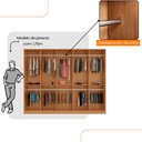 Ver imagem 7 de Guarda Roupa Casal Everest 100 Mdf 10 Portas e 10 Cabideiros Moderna Mobília