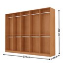 Ver imagem 3 de Guarda Roupa Casal Everest 100 Mdf 10 Portas e 10 Cabideiros Moderna Mobília