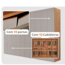 Ver imagem 4 de Guarda Roupa Casal Everest 100 Mdf 10 Portas e 10 Cabideiros Moderna Mobília