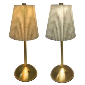 Luminaria de Mesa Led 3 Tons Abajur Kit 2 Uni Controle de Intensidade Bateria Recarregavel Usb Quart