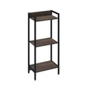 Ver imagem 3 de Estante de Livros Industrial Aço 45CMX104CM 3 Prateleiras Active Yescasa Marrom/Nogal