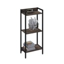 Ver imagem 2 de Estante de Livros Industrial Aço 45CMX104CM 3 Prateleiras Active Yescasa Marrom/Nogal