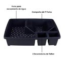 Ver imagem 5 de Escorredor de Louças Compacto Bancada Secagem de Pratos Talheres e Copos Polipropileno Preto Yeet