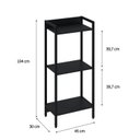 Ver imagem 4 de Estante de Livros Industrial Aço 45CMX104CM 3 Prateleiras Active Yescasa Preto/Ônix